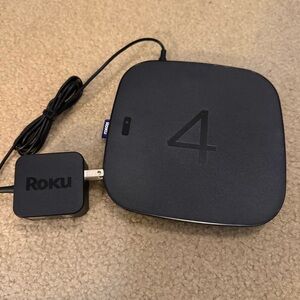 Roku 4 4400X 4K Streaming Media Player w Power Adapter Untested As-Is Parts